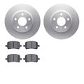 Dynamic Friction Co 4602-47004, Geospec Rotors with 5000 Euro Ceramic Brake Pads, Silver 4602-47004